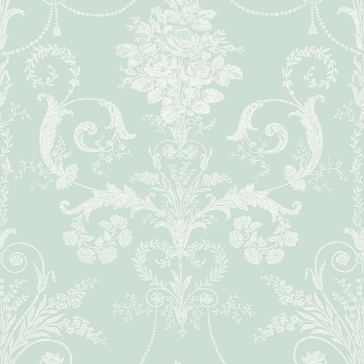 Laura Ashley Josette Duck Egg Wallpaper