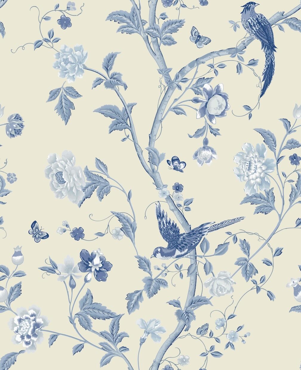 Laura Ashley Summer Palace Royal Blue Wallpaper