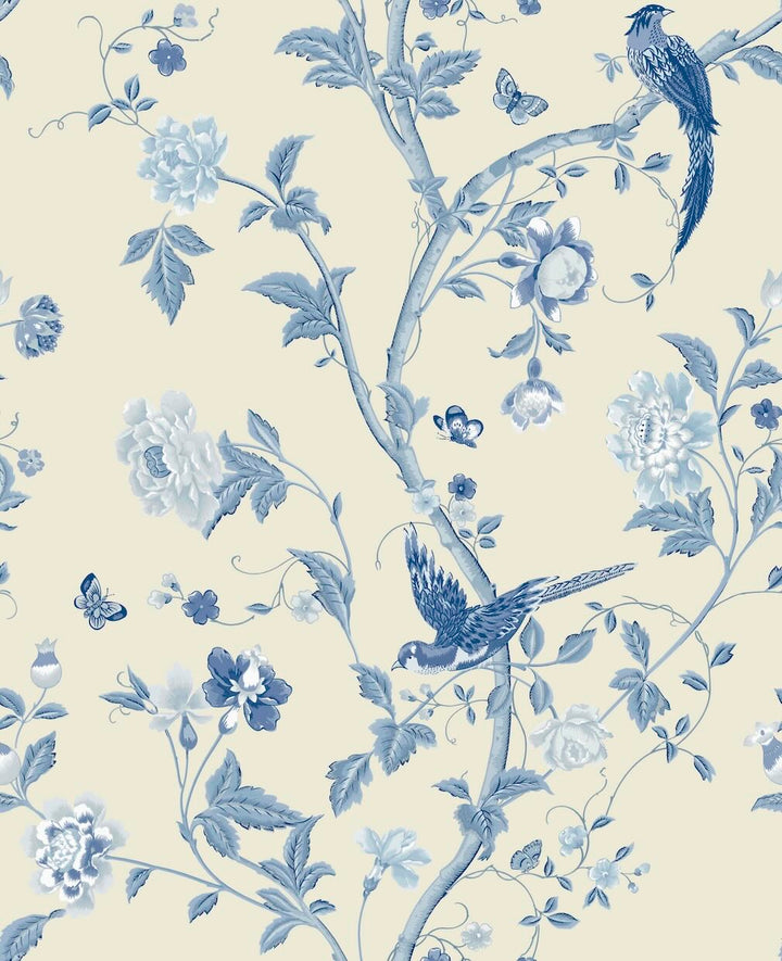 Laura Ashley Summer Palace Royal Blue Wallpaper
