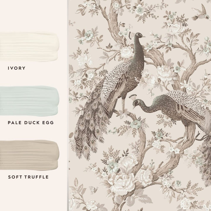 Laura Ashley Belvedere Truffle Wallpaper