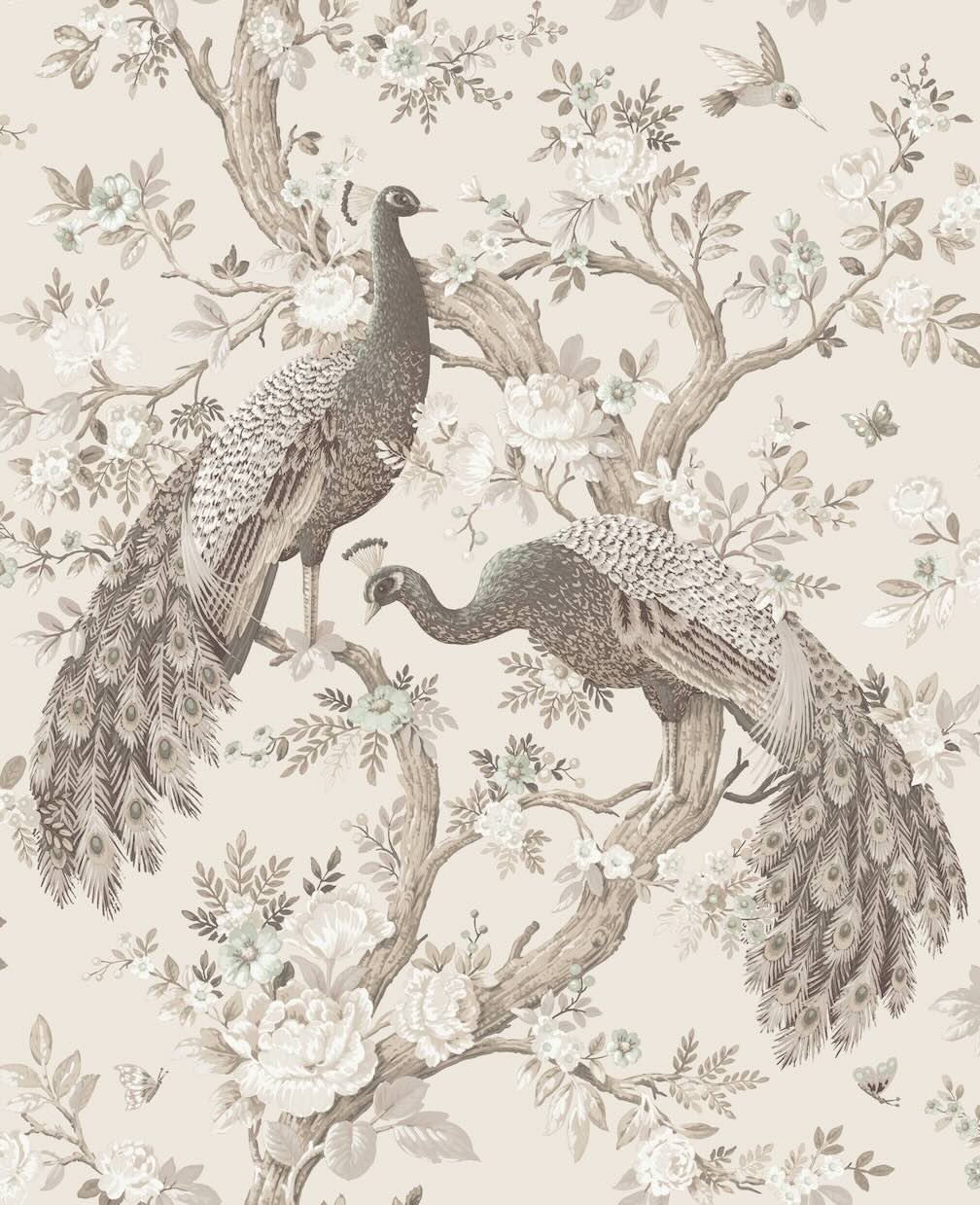 Laura Ashley Belvedere Truffle Wallpaper
