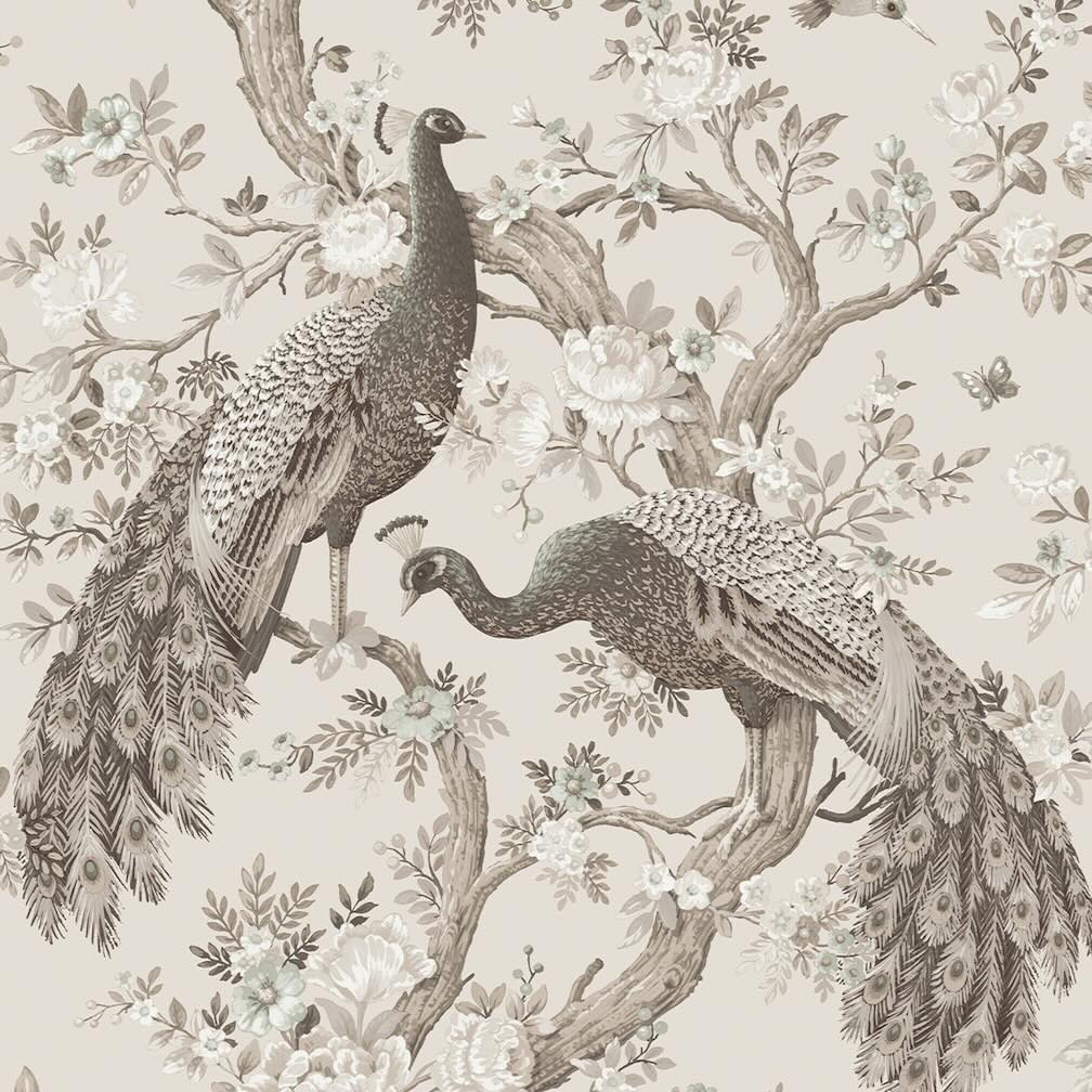 Laura Ashley Belvedere Truffle Wallpaper