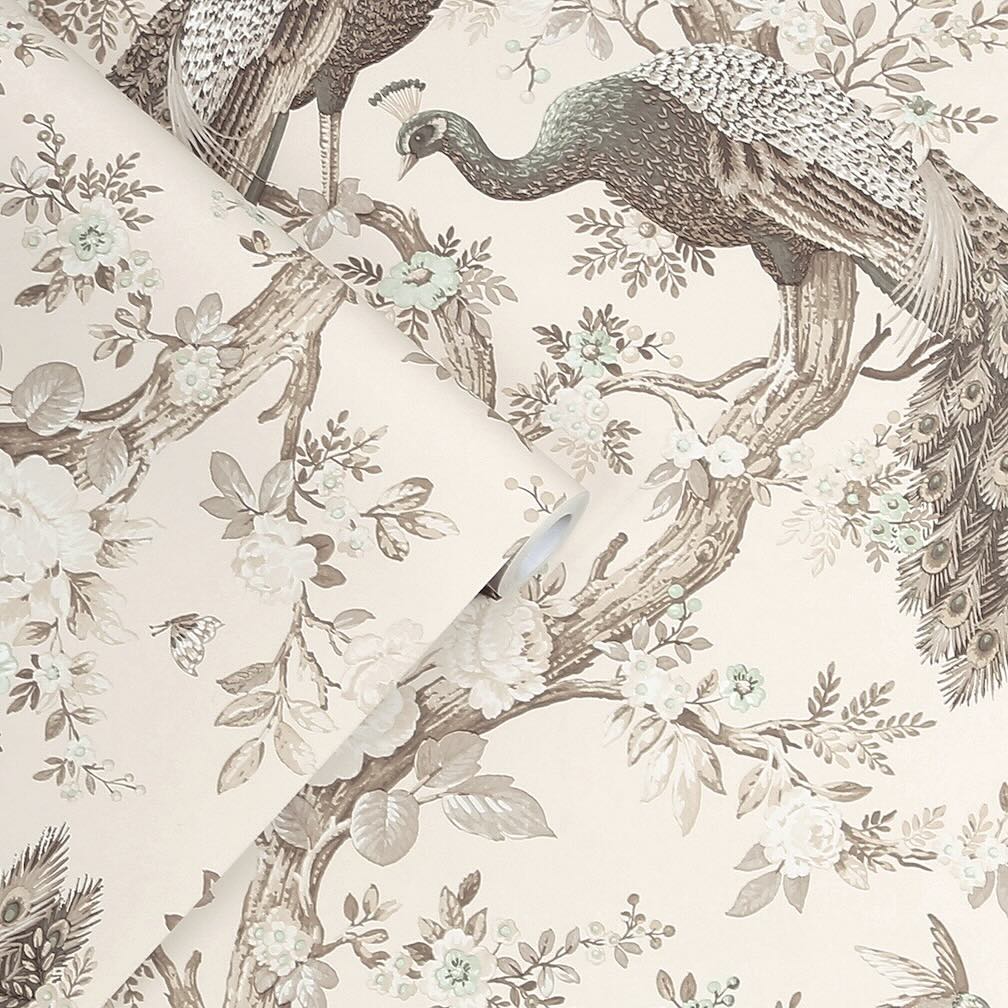 Laura Ashley Belvedere Truffle Wallpaper