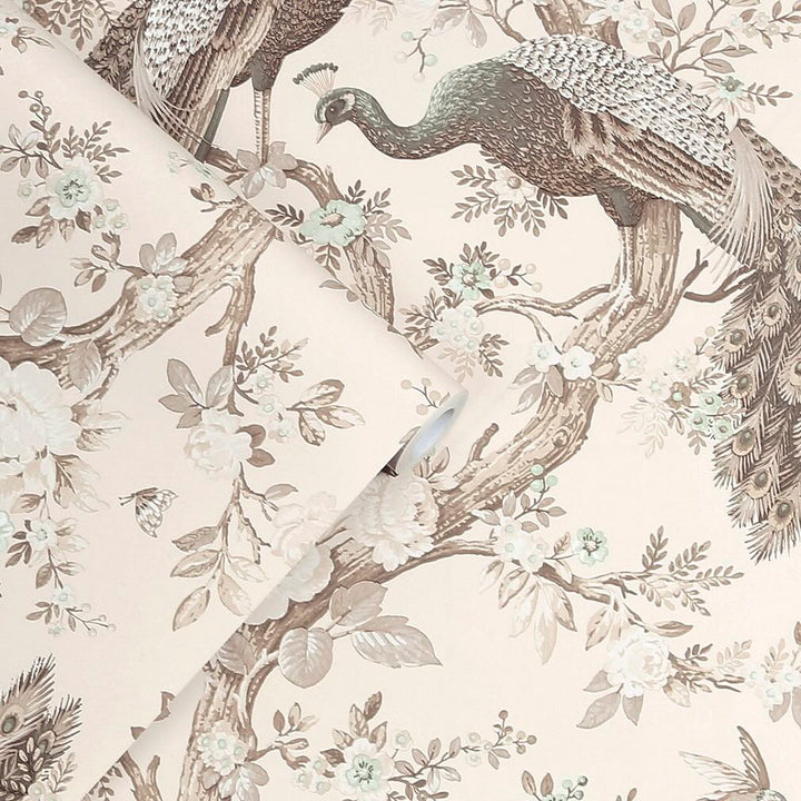 Laura Ashley Belvedere Truffle Wallpaper
