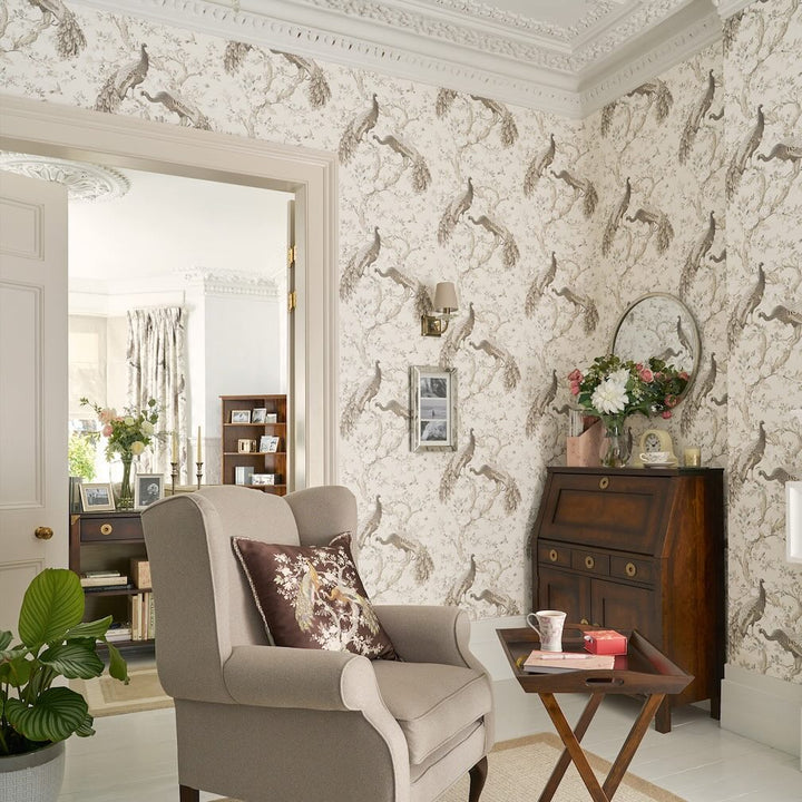 Laura Ashley Belvedere Truffle Wallpaper