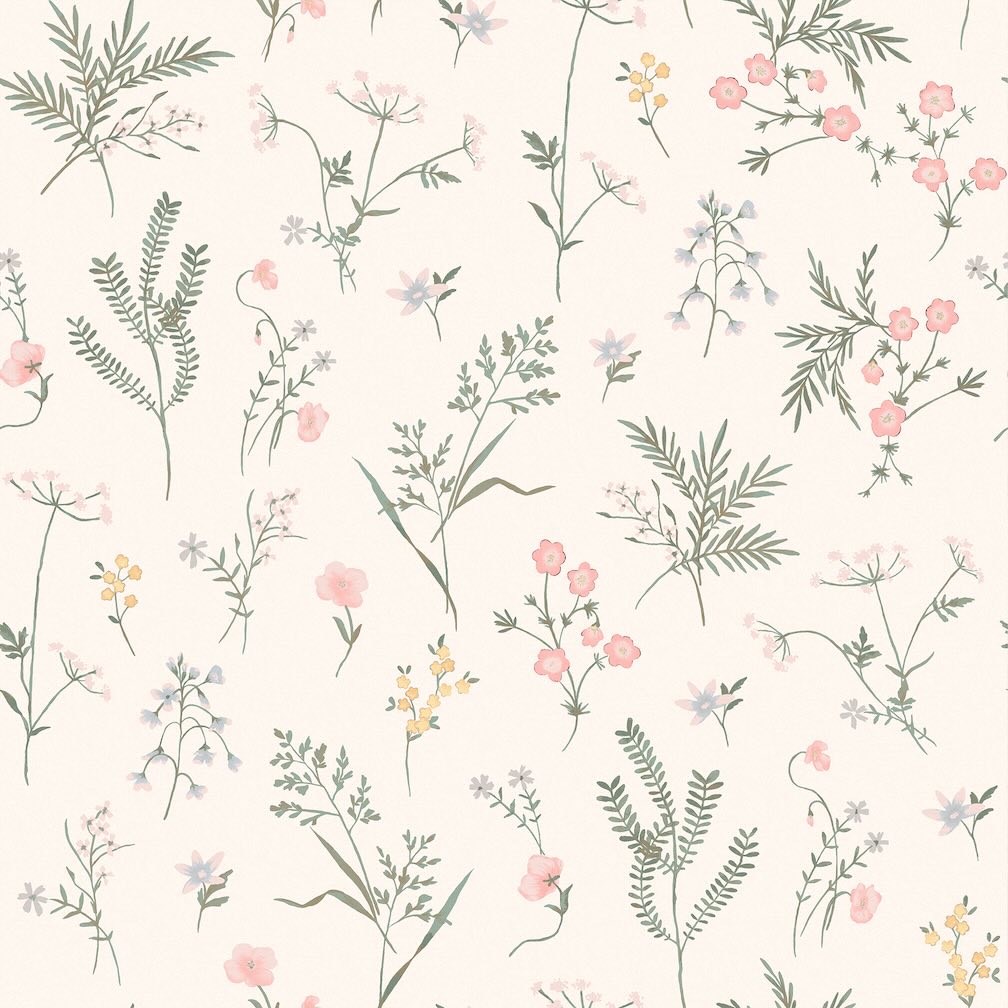 Laura Ashley Crosswell Coral Pink Wallpaper