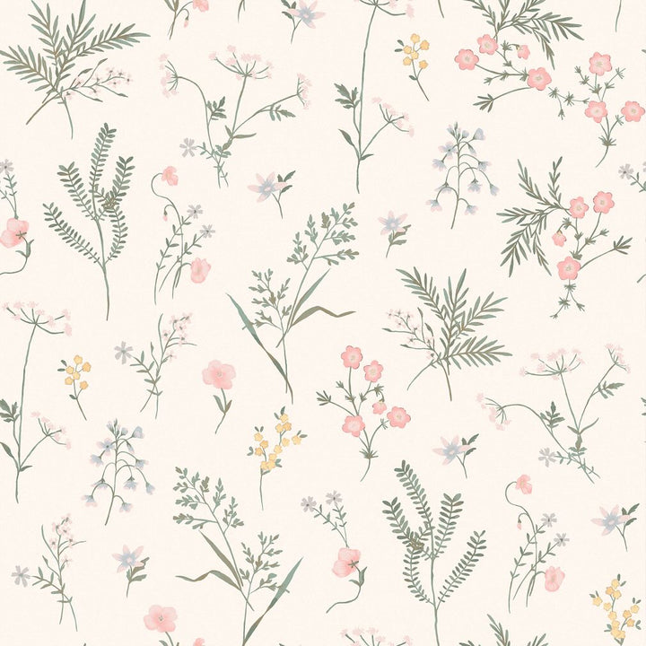 Laura Ashley Crosswell Coral Pink Wallpaper