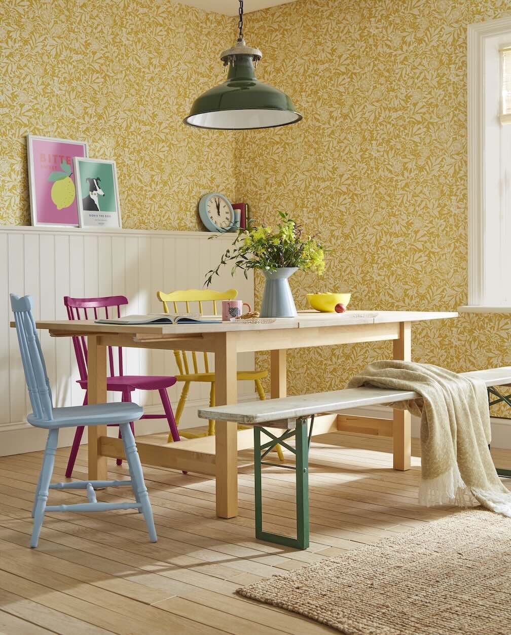 Joules Twilight Ditsy Antique Gold Wallpaper