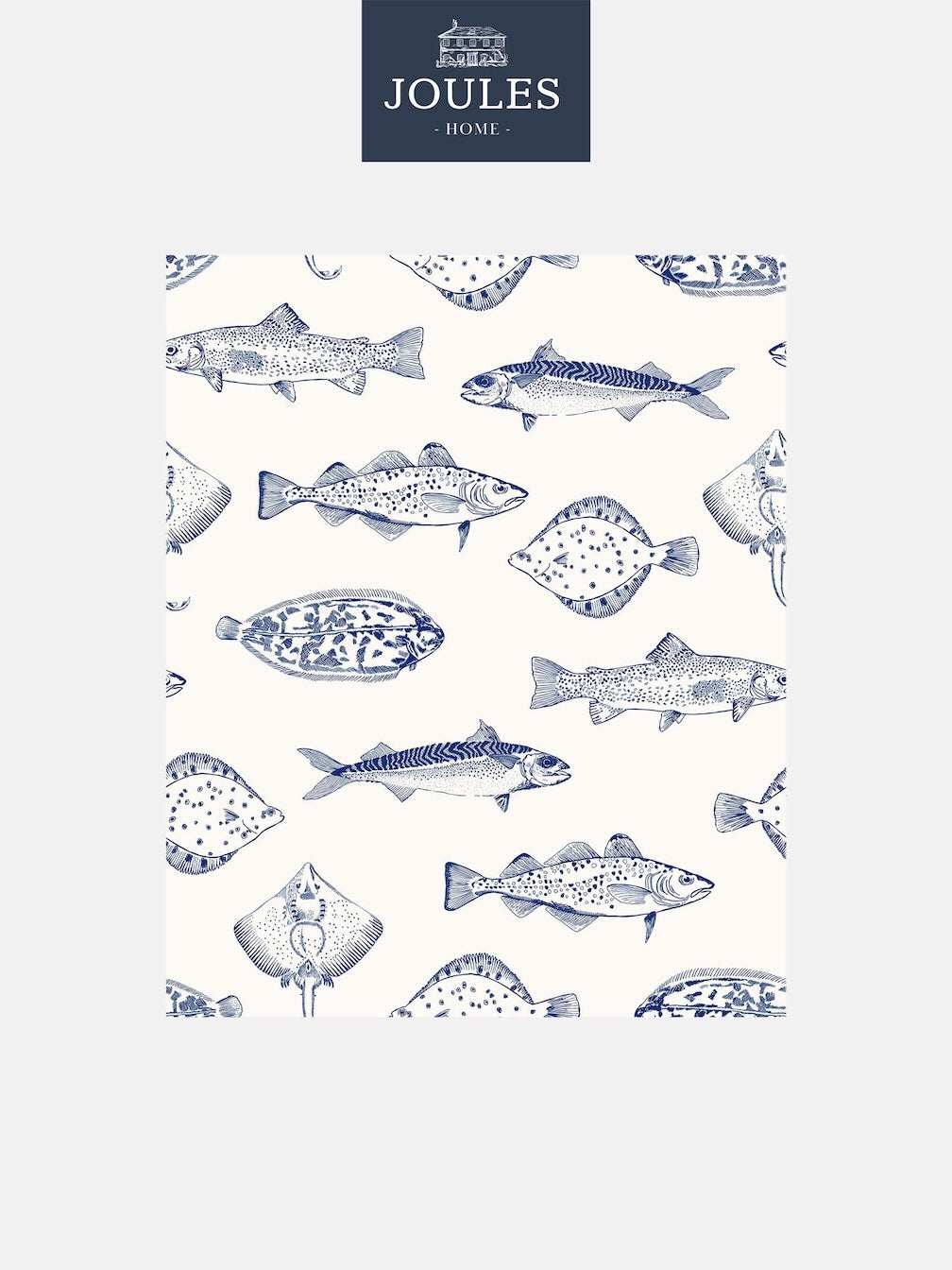 Joules Name the Plaice Coast Blue Wallpaper