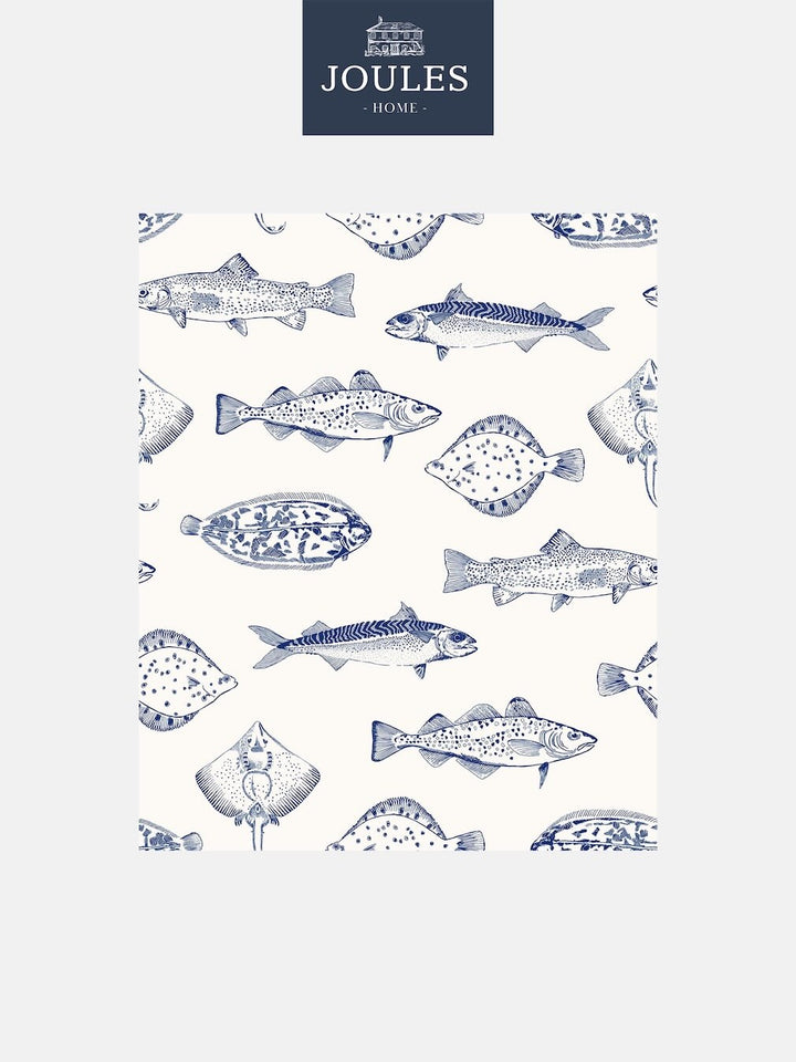 Joules Name the Plaice Coast Blue Wallpaper