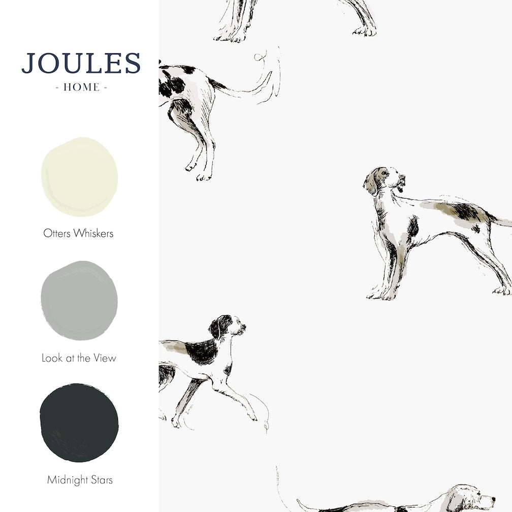 Joules Sketchy Dogs Crème Wallpaper
