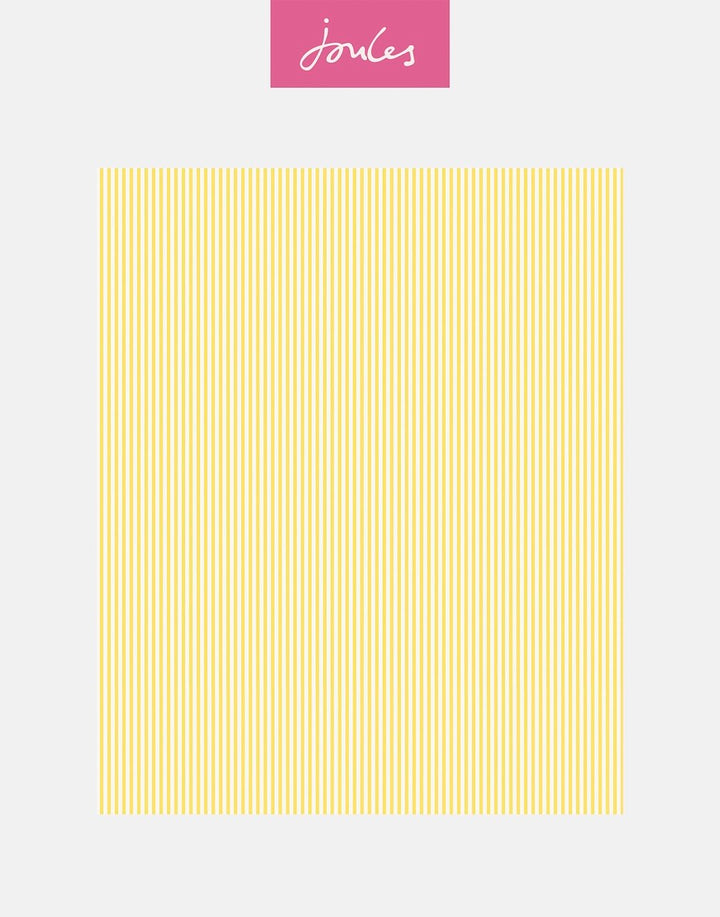 Joules Country Critters Ticking Stripe Lemon Wallpaper