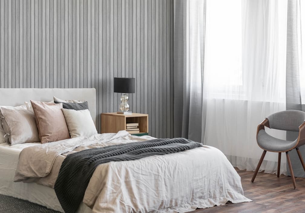 Superfresco Easy Wooden Slats Grey Wallpaper