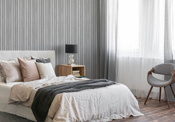 Superfresco Easy Wooden Slats Grey Wallpaper
