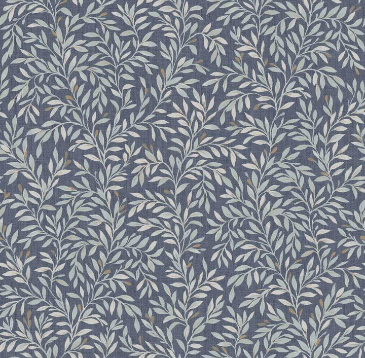 Next Ditsy Leaf Navy Wallpaper