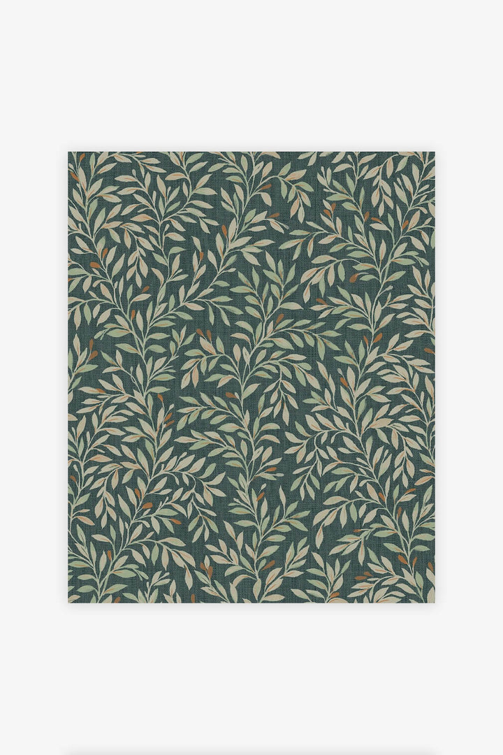 Next Ditsy Leaf Emerald Wallpaper