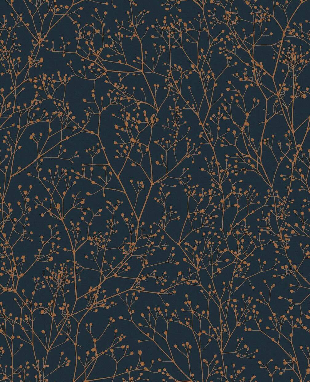 Clarissa Hulse Gypsophila Midnight Copper Wallpaper