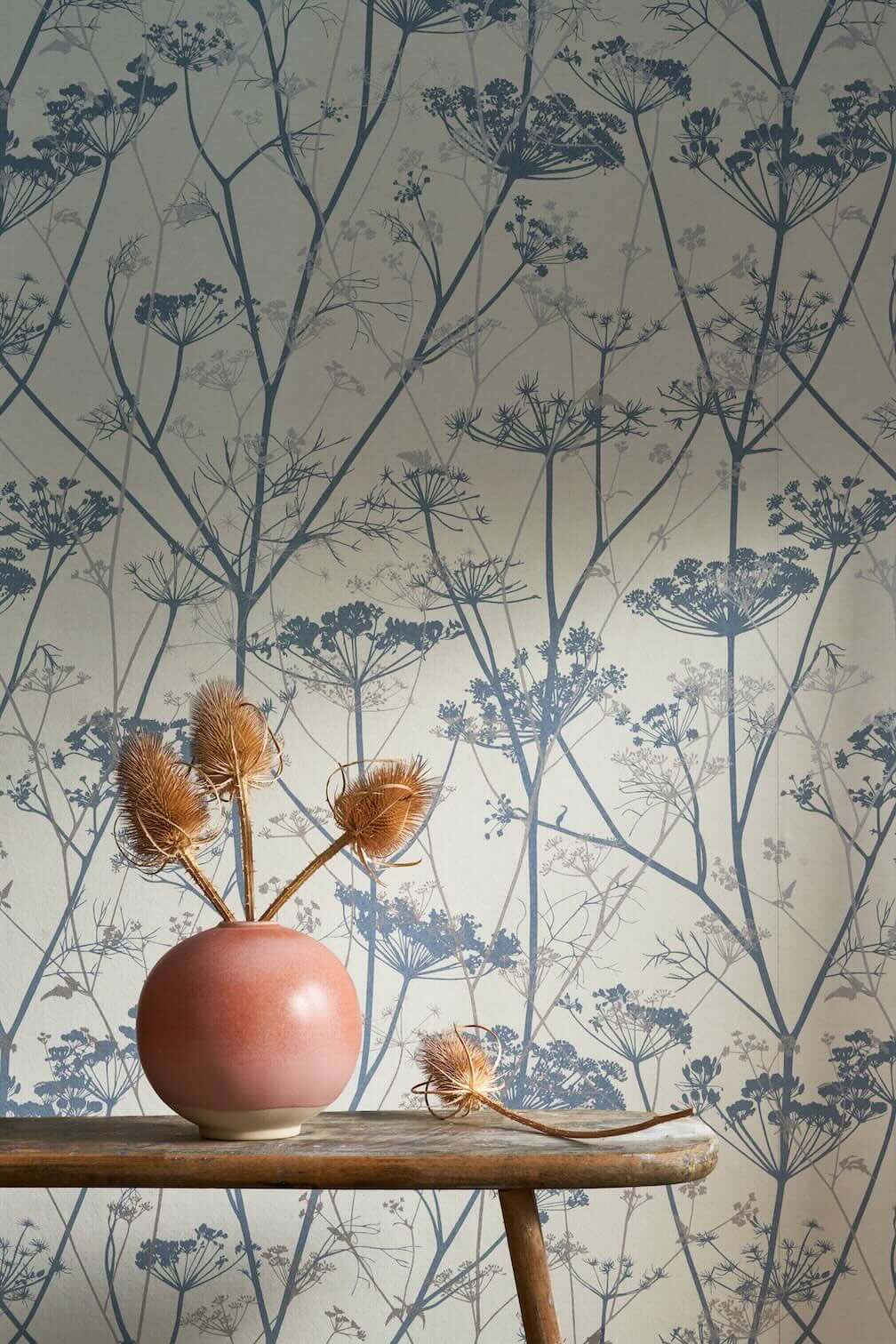 Clarissa Hulse Wild Chervil Dove & Silver Wallpaper