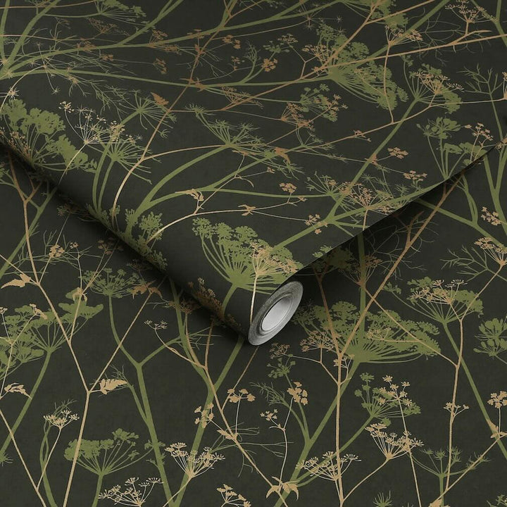 Clarissa Hulse Wild Chervil Sage & Gold Wallpaper