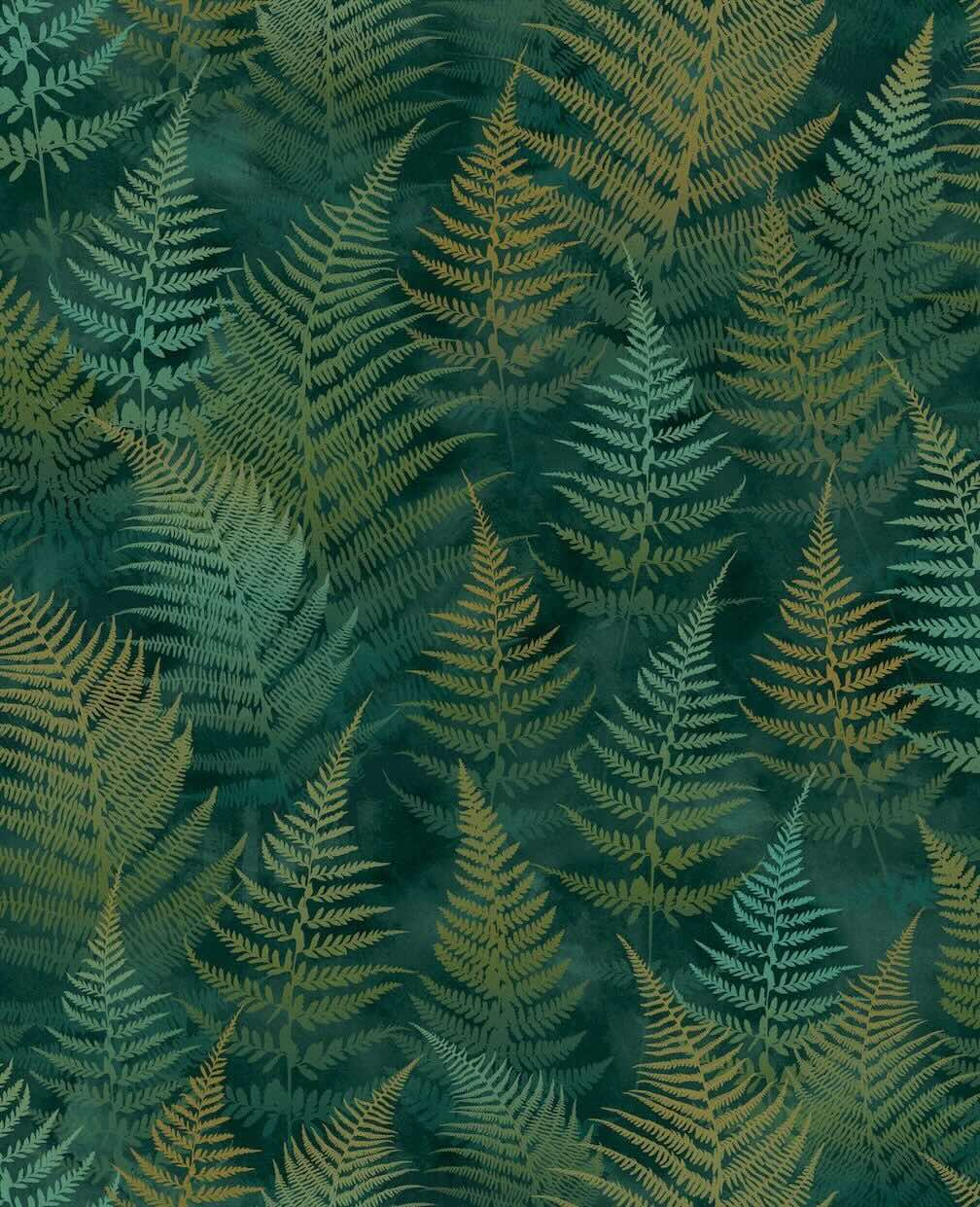 Clarissa Hulse Woodland Fern Emerald Wallpaper