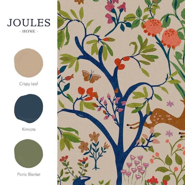 Joules Enchanted Woodland Antique Creme wallpaper