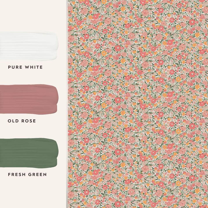 Laura Ashley Loveston Coral Pink Wallpaper