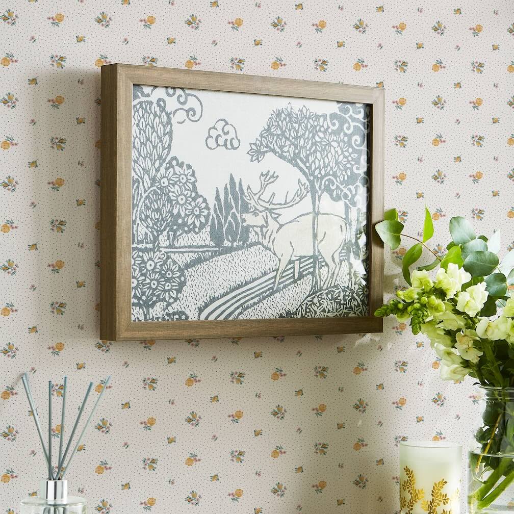 Laura Ashley Claudia's Friend Pale Ochre Yellow Wallpaper