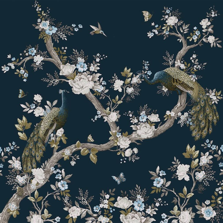 Laura Ashley Belvedere White / Midnight Mural