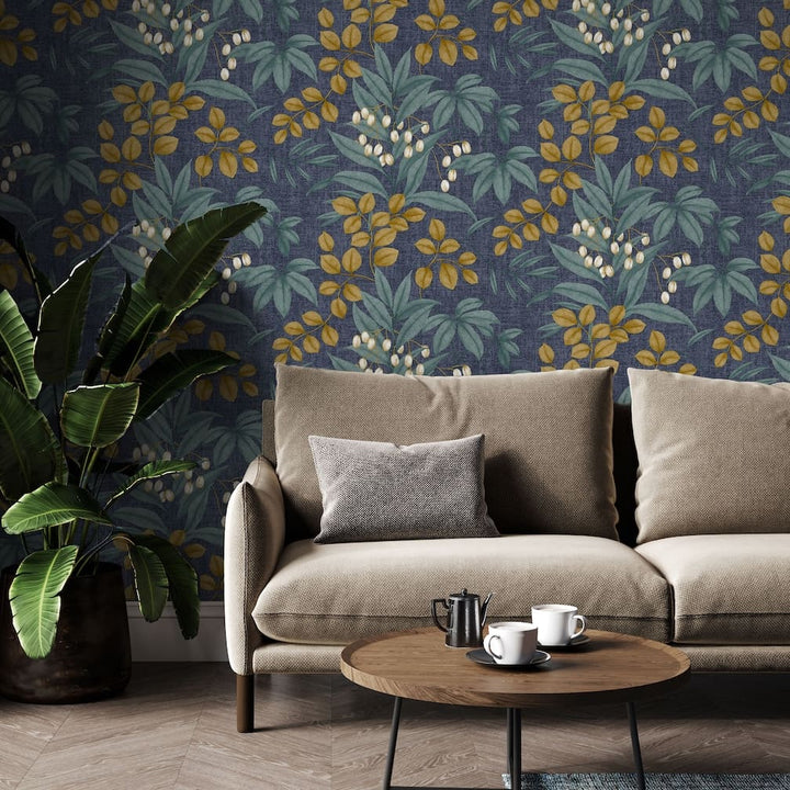 Superfresco Easy Persephone Navy Wallpaper