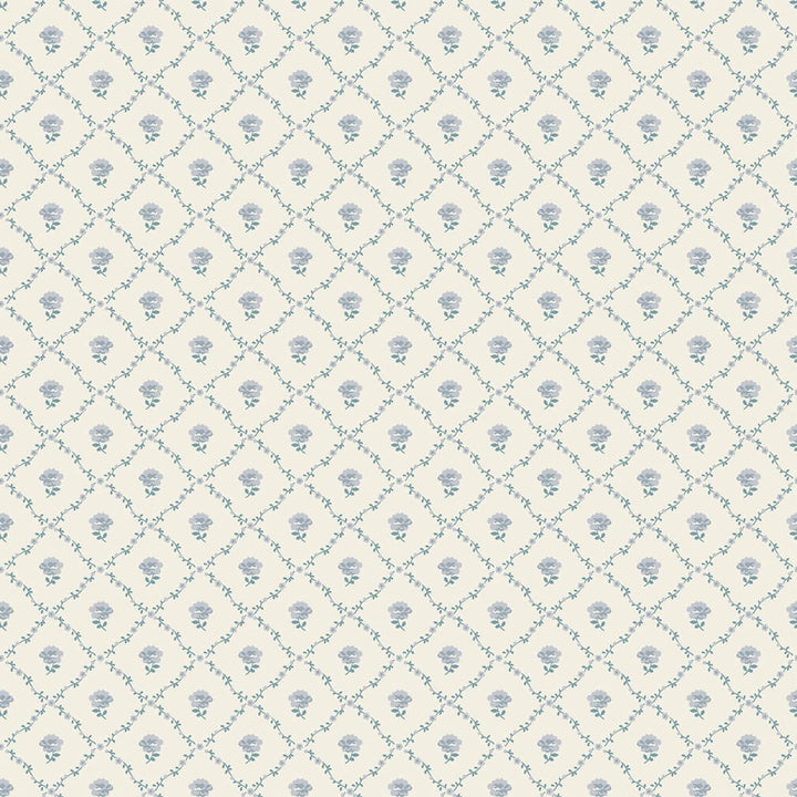 Laura Ashley Kate Pale Seaspray Blue Wallpaper