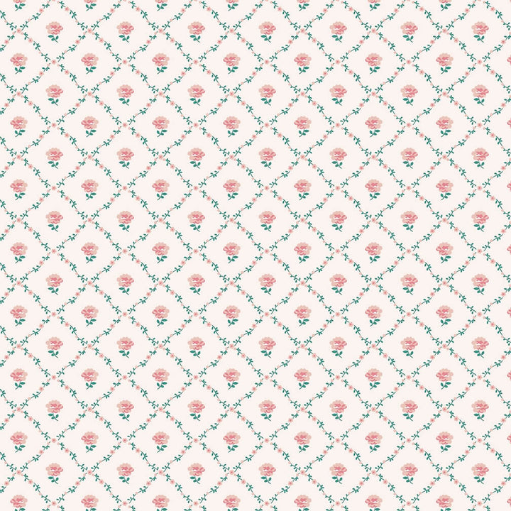 Laura Ashley Kate Coral Pink Wallpaper
