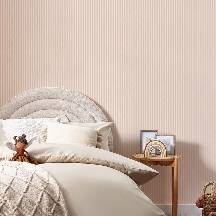Next Calm Stripe Pink Wallpaper