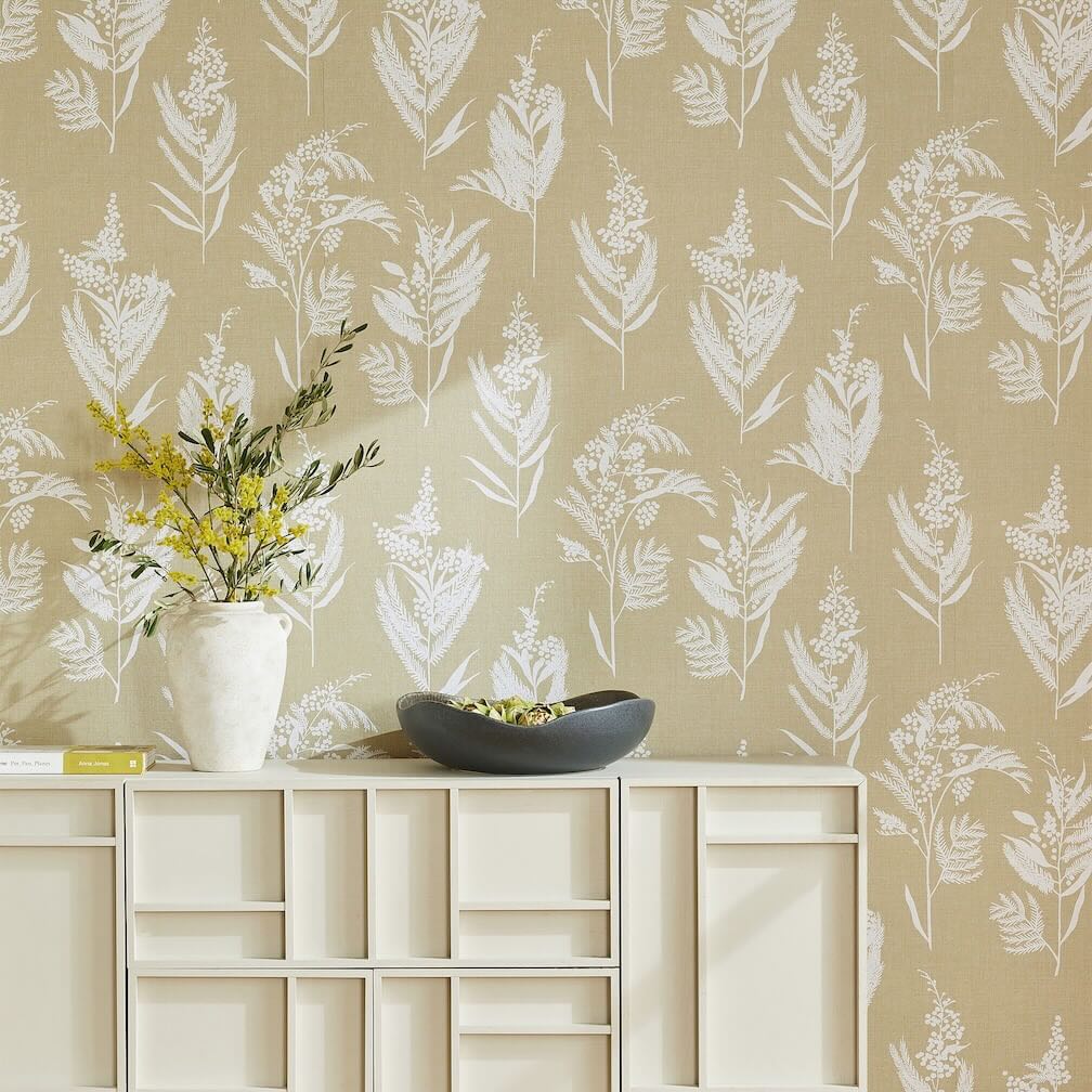 Next Equinox Leaf Khaki Wallpaper