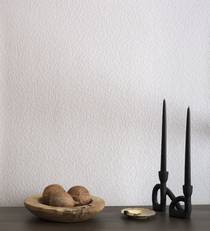 Superfresco White Paintable Boucle Wallpaper