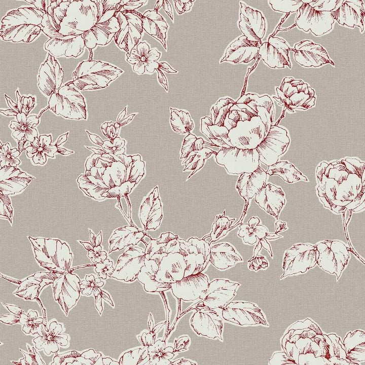 Laura Ashley Pollington Roses Dark Dove Grey Wallpaper