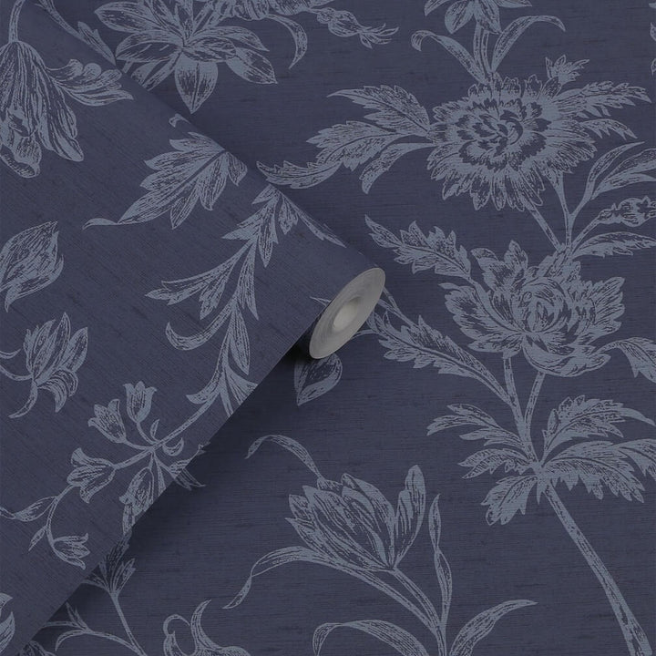 Laura Ashley Lloyd Midnight Seaspray Wallpaper