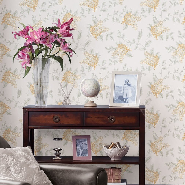 Laura Ashley Portland Apricot Wallpaper