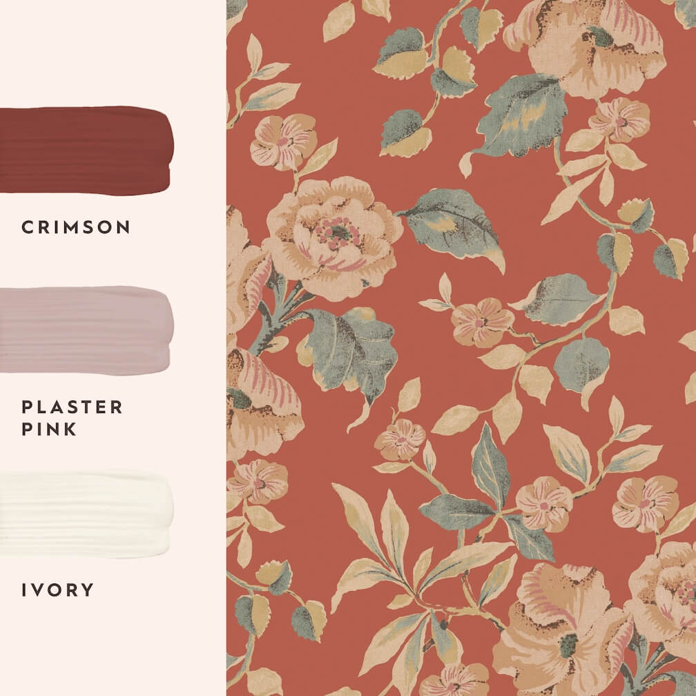 Laura Ashley Aylworth Trail Terracotta Wallpaper