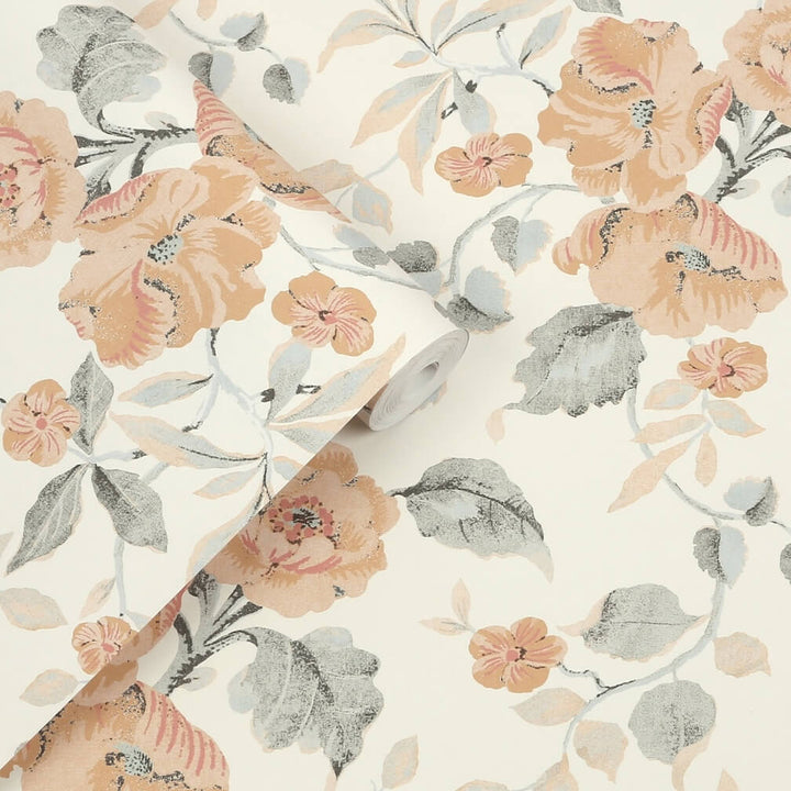 Laura Ashley Aylworth Trail Apricot Wallpaper