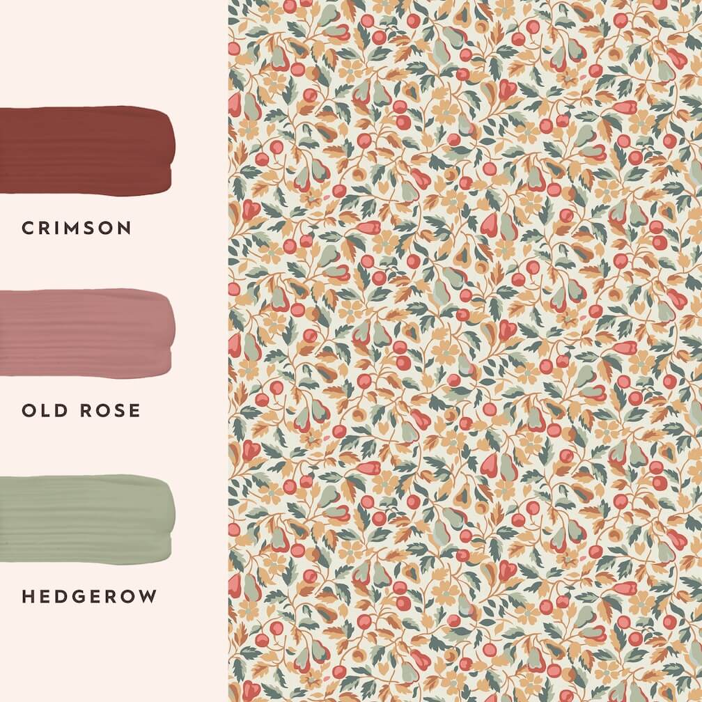 Laura Ashley Devrons Grove Terracotta Wallpaper