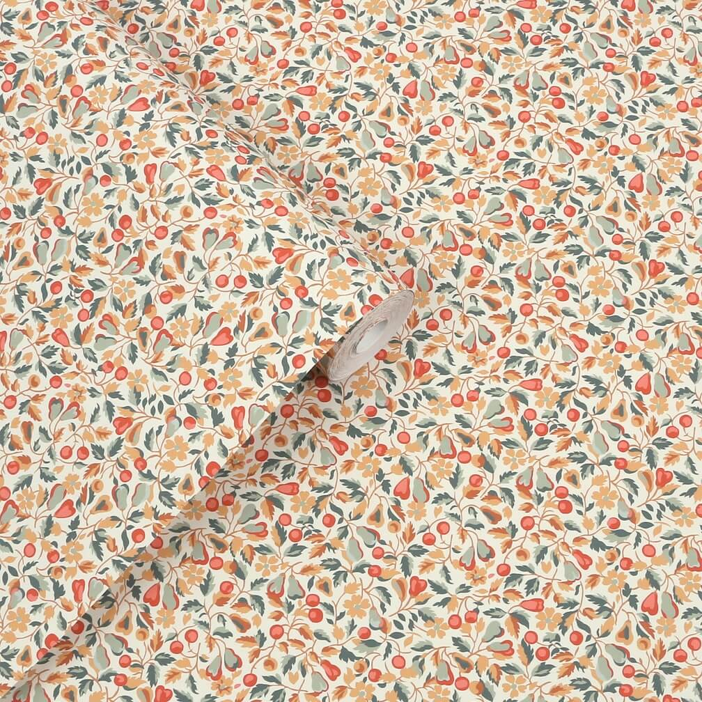 Laura Ashley Devrons Grove Terracotta Wallpaper