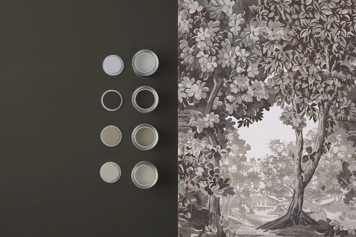 Graham & Brown Bodenham Etching Charcoal Wallpaper