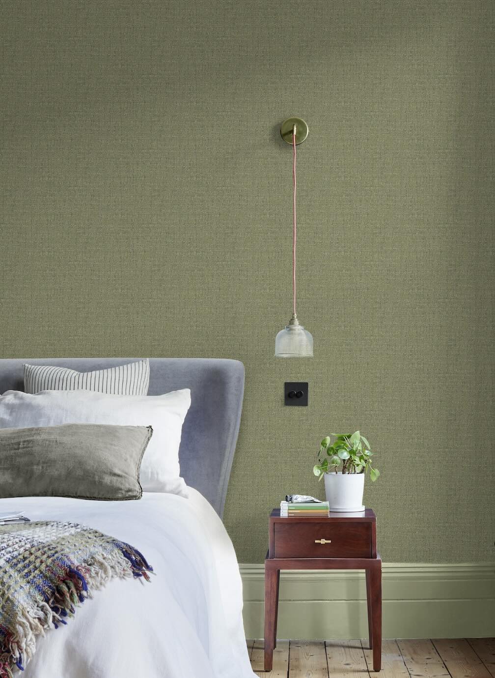 Graham & Brown Albion Texture Green Wallpaper