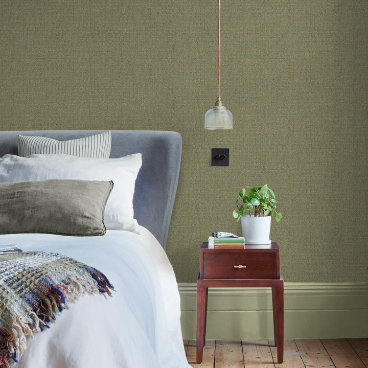 Graham & Brown Albion Texture Green Wallpaper