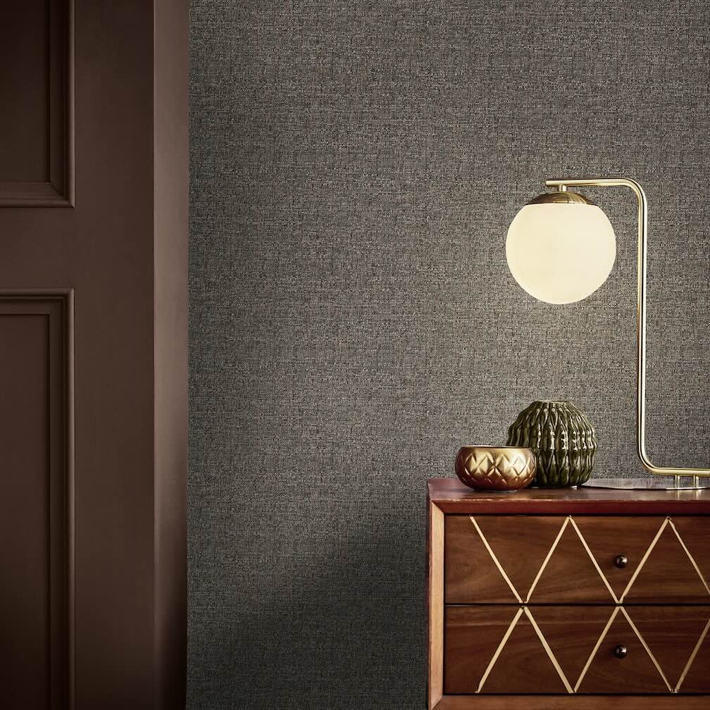 Graham & Brown Albion Texture Chocolate Wallpaper