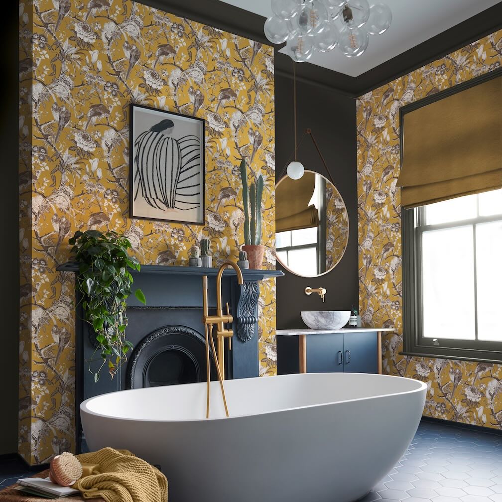 Graham & Brown Perrow Yellow Wallpaper