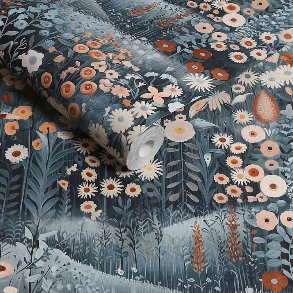 Graham & Brown Glenwhan Wildflower Midnight Wallpaper