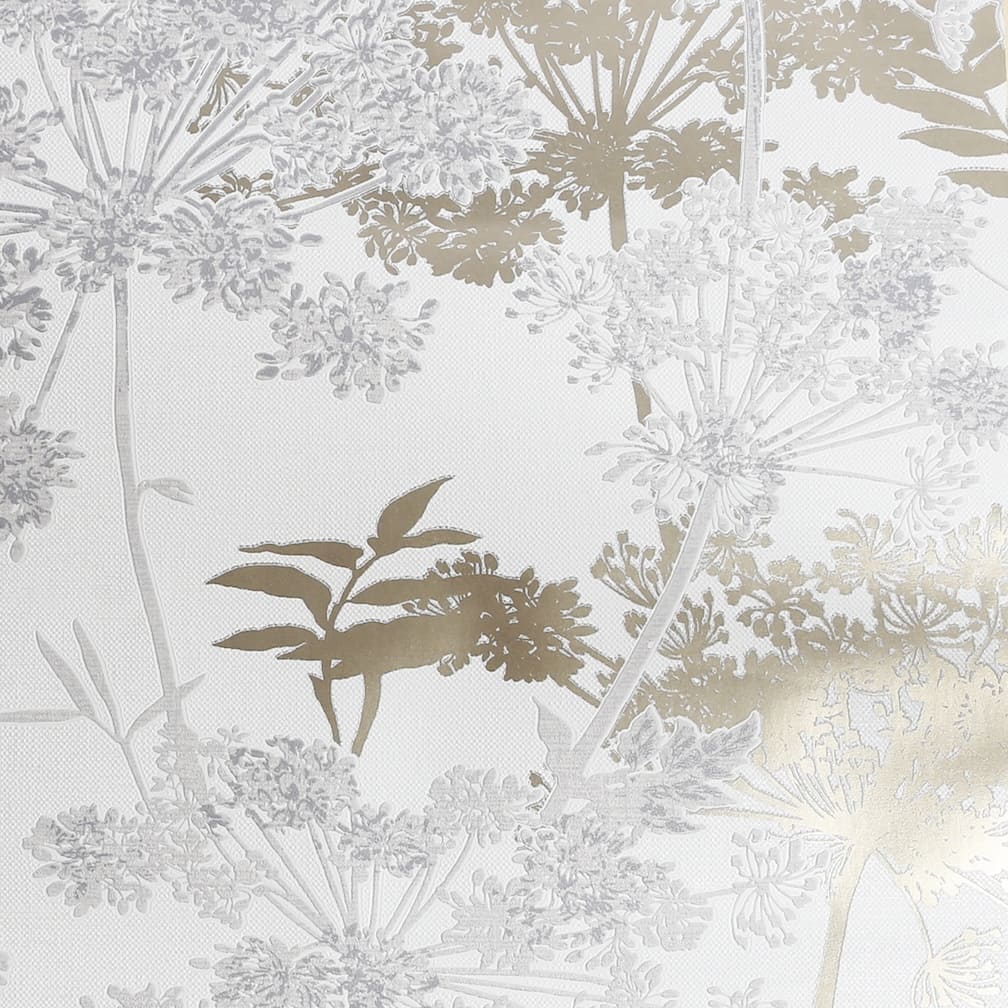 Superfresco Meadow Grey and Gold Botanical Wallpaper