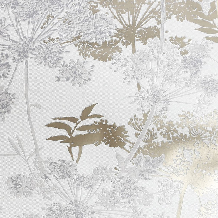 Superfresco Meadow Grey and Gold Botanical Wallpaper