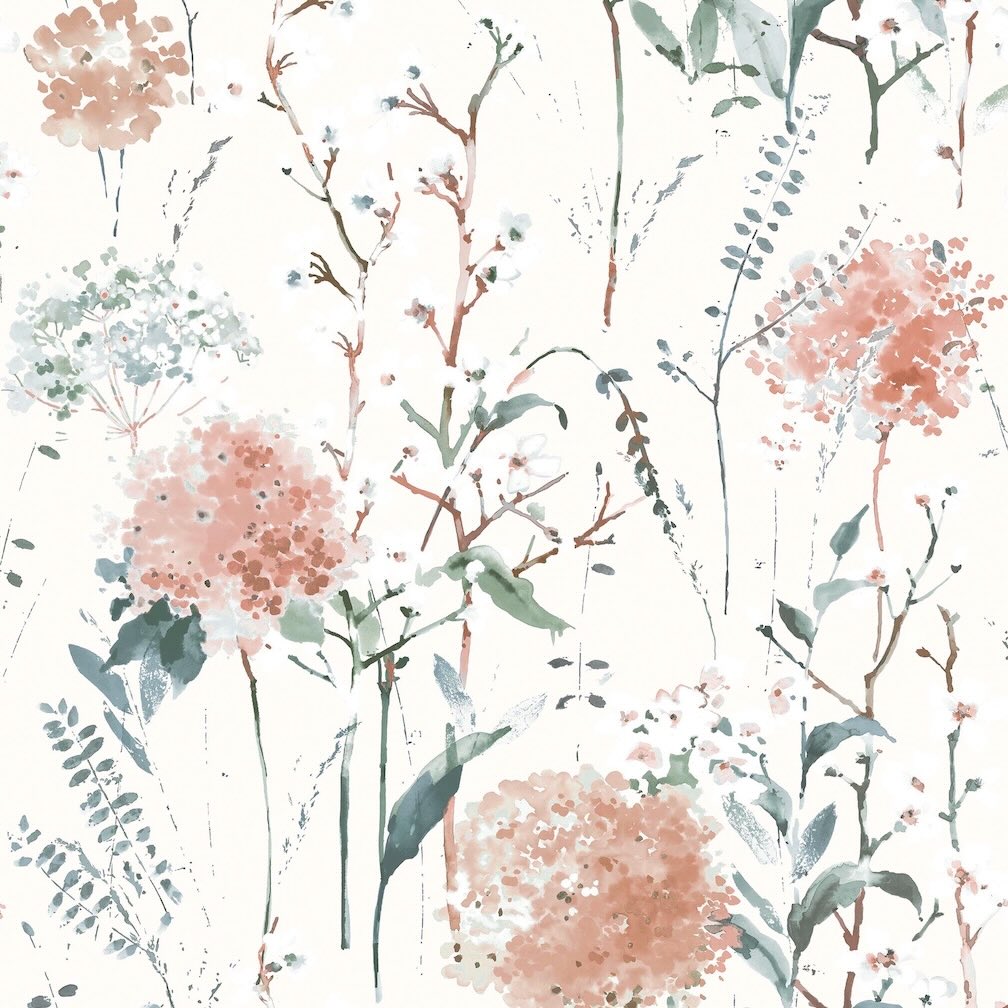 Laura Ashley Pallington Bloom Plaster Pink Wallpaper